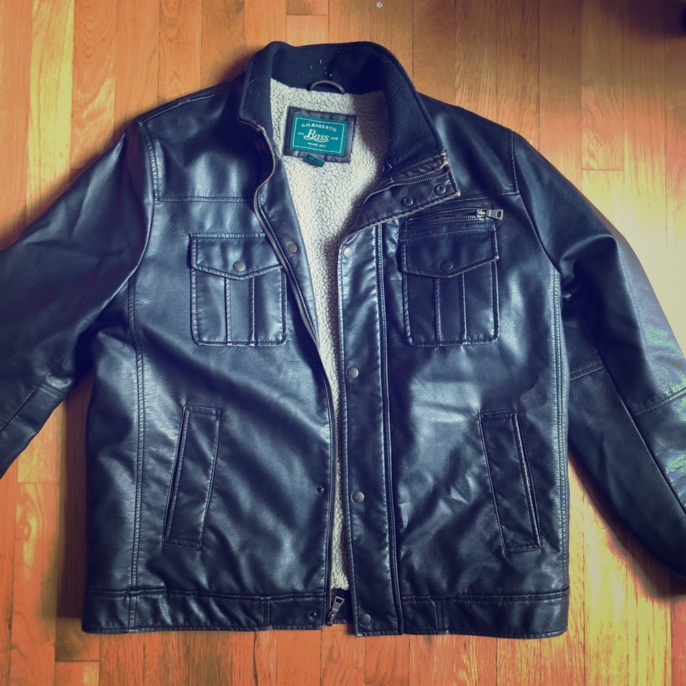Men’s Leather Bomber Jacket